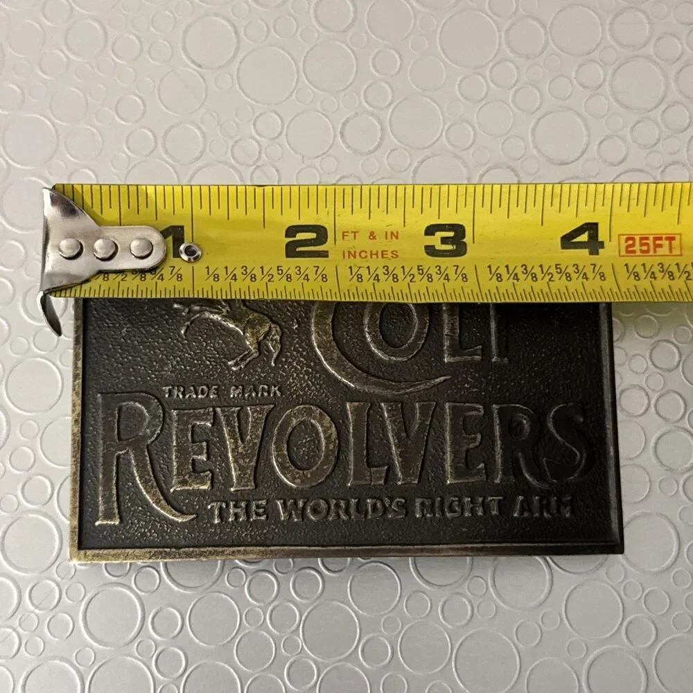 Vintage Colt Revolvers Belt Buckle Lewis Buckles Chicago Worlds Right Arm